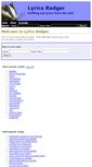Mobile Screenshot of lyricsbadger.co.uk